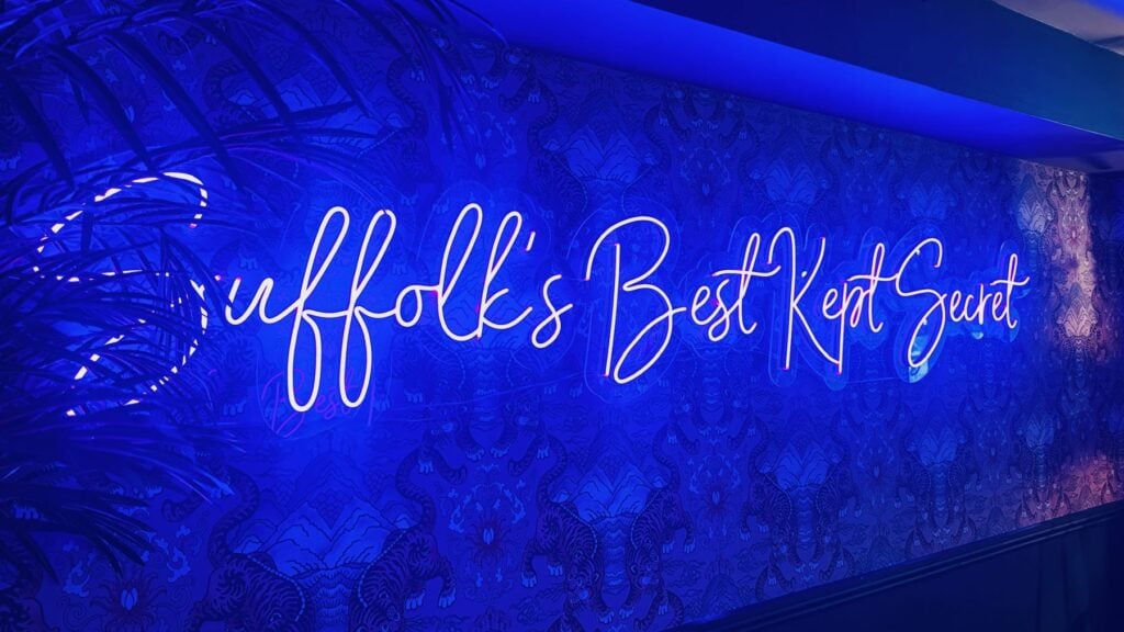 Suffolk&rsquo;s Best Kept Secret neon at Tiger Fusion