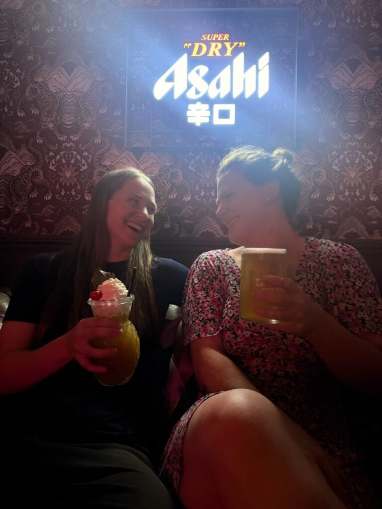 Guests celebrating with drinks